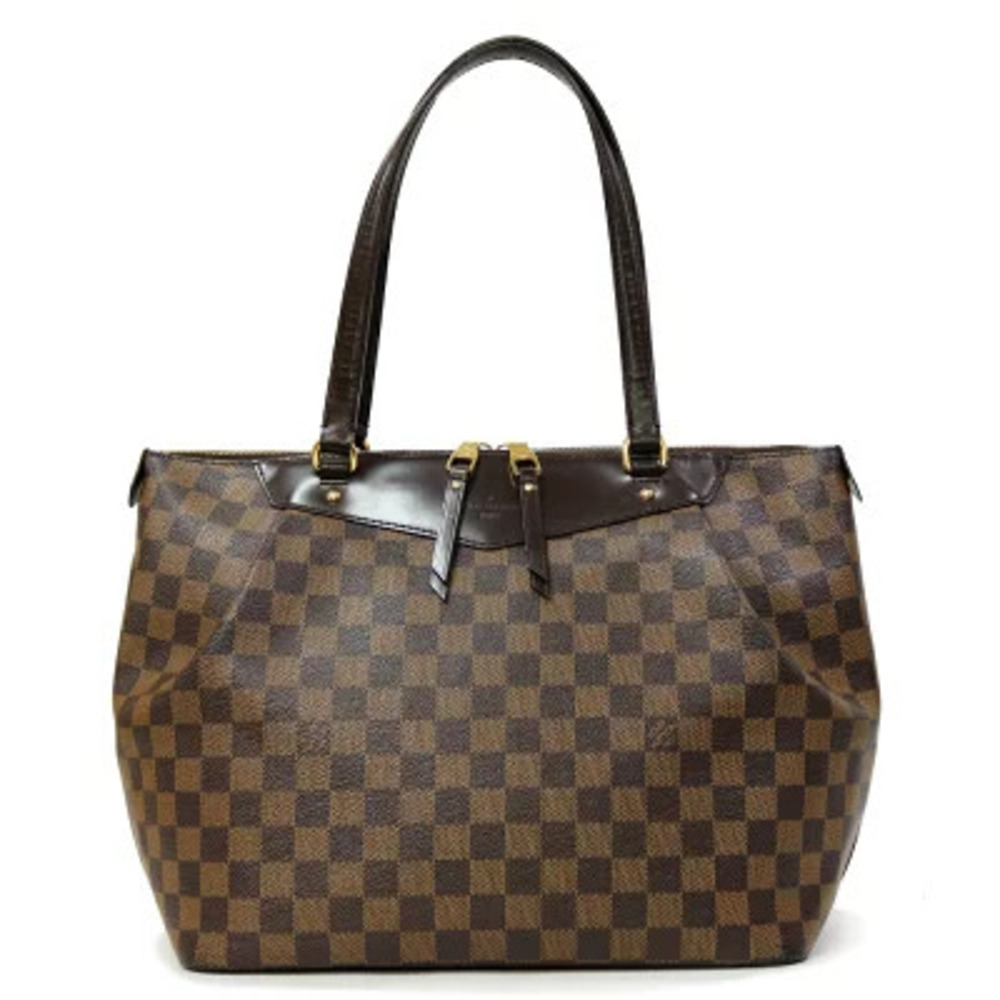 Louis Vuitton Westminster Damier Shoulder Bag Canvas Brown